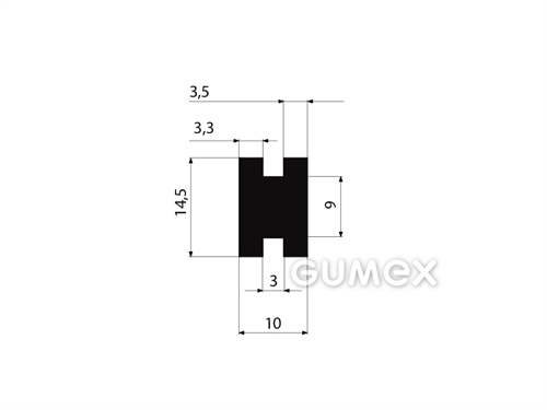 GUMMIPROFILE H-FORM - NBR